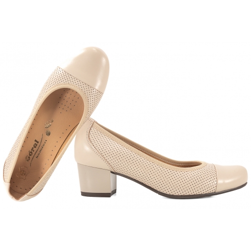 GÓRAL 1221 AŻUROWE CZÓŁENKA DAMSKIE PÓŁBUTY SKÓRZANE NA OBCASIE