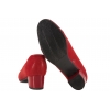 GÓRAL 1160 SKÓRZANE CZÓŁENKA DAMSKIE PÓŁBUTY NA OBCASIE czerwone
