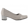 KORZENIOWSKI 2338 SKÓRZANE CZÓŁENKA DAMSKIE PÓŁBUTY NA OBCASIE popiel