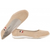 FILIPPO DP143 ZAMSZOWE PÓŁBUTY DAMSKIE BALERINY SPORTOWE WSUWKI AŻUROWE beż