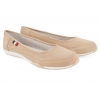 FILIPPO DP143 ZAMSZOWE PÓŁBUTY DAMSKIE BALERINY SPORTOWE WSUWKI AŻUROWE beż