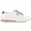 FILIPPO DP3509 SKÓRZANE PÓŁBUTY DAMSKIE SNEAKERSY SPORTOWE białe