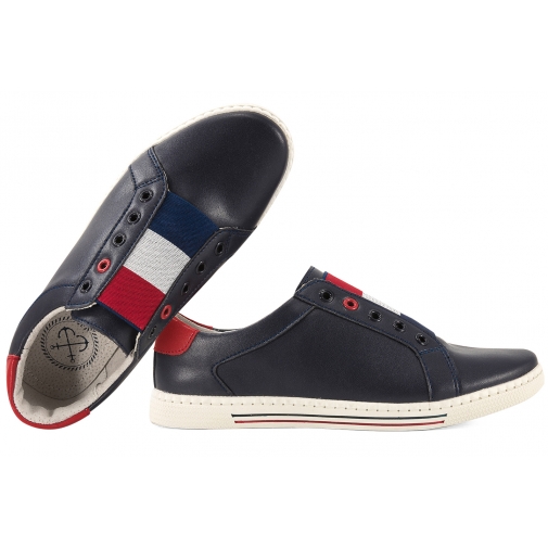 FILIPPO DP2155 SKÓRZANE PÓŁBUTY DAMSKIE SNEAKERSY granatowe