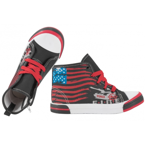 AMERICAN CLUB TEN11 TRAMPKI CHŁOPIĘCE NA ZAMEK TENISÓWKI SKÓRA WKŁADKA