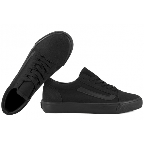 ATLETICO WY18081 PÓŁTRAMPKI MĘSKIE SZKOLNE TRAMPKI czarne