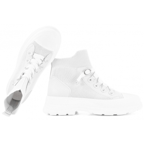 ATLETICO WY21261 TRAMPKI WYSOKIE DAMSKIE MŁODZIEŻOWE TEKSTYLNE PLATFORMA