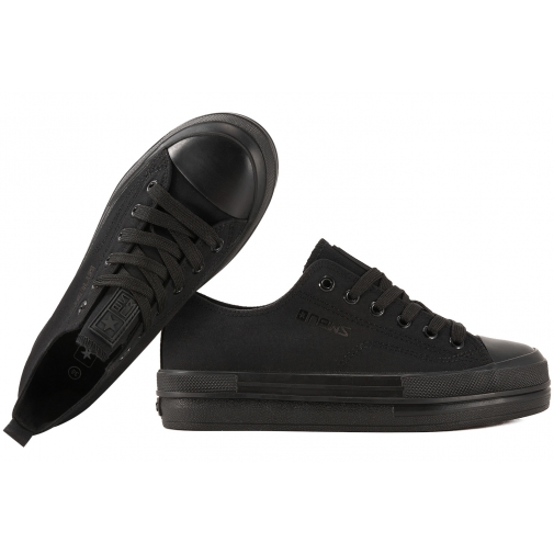 NEWS 24SP02-7199 PÓŁTRAMPKI DAMSKIE NA PLATFORMIE TRAMPKI czarne