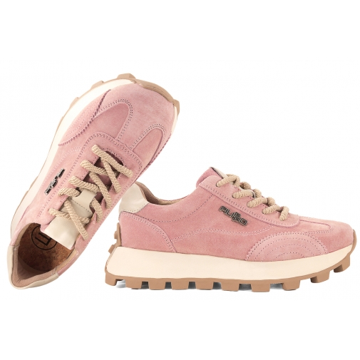 FILIPPO DP7498 PÓŁBUTY DAMSKIE ZAMSZOWE SNEAKERSY NA PLATFORMIE SKÓRA