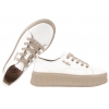 FILIPPO DP6122 PÓŁBUTY DAMSKIE SNEAKERSY NA PLATFORMIE SKÓRZANE białe