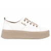 FILIPPO DP6122 PÓŁBUTY DAMSKIE SNEAKERSY NA PLATFORMIE SKÓRZANE białe