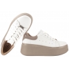 FILIPPO DP7537 PÓŁBUTY SKÓRZANE DAMSKIE SNEAKERSY NA PLATFORMIE białe