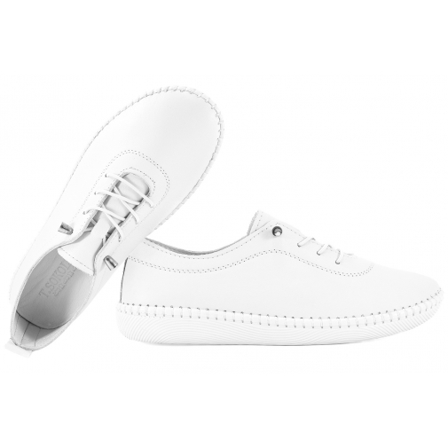 T.SOKOLSKI OG 2023 PÓŁBUTY DAMSKIE SKÓRZANE białe