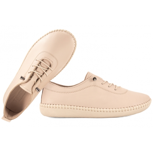 T.SOKOLSKI OG 2023 PÓŁBUTY DAMSKIE SKÓRZANE beżowe