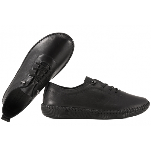 T.SOKOLSKI OG 2023 PÓŁBUTY DAMSKIE SKÓRZANE czarne