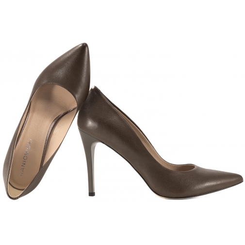 KANIOWSKI K-100/615 CZÓŁENKA DAMSKIE SZPILKI SKÓRZANE c.zieleń