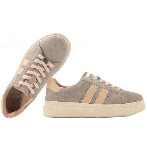 FILIPPO DP7499 PÓŁBUTY SPORTOWE SNEAKERSY SKÓRZANE NA PLATFORMIE