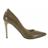 KANIOWSKI K-100/0615 CZÓŁENKA DAMSKIE SZPILKI SKÓRZANE oliwkowe