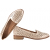 POTOCKI 26-12320 AŻUROWE PÓŁBUTY DAMSKIE LORDSY EKO złoty beż