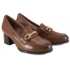 POTOCKI 26-12784 PÓŁBUTY NA OBCASIE MOKASYNY EKO SKÓRA brązowe