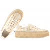 LORETTA VITALE W1911 PÓŁBUTY KORONKOWE DAMSKIE TENISÓWKI TEKSTYLNE beż