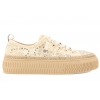 LORETTA VITALE W1911 PÓŁBUTY KORONKOWE DAMSKIE TENISÓWKI TEKSTYLNE beż