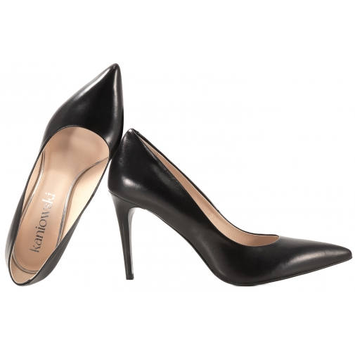 KANIOWSKI K-100/01 CZÓŁENKA DAMSKIE SZPILKI SKÓRZANE czarne