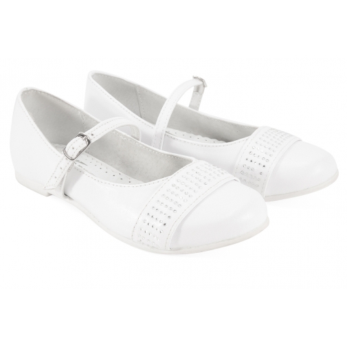 ZARRO 2269 BALERINKI KOMUNIJNE DZIEWCZĘCE białe