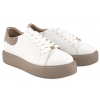 FILIPPO DP7502 PÓŁBUTY DAMSKIE SNEAKERSY NA PLATFORMIE SKÓRZANE białe