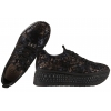 FILIPPO DP7284 PÓŁBUTY DAMSKIE SNEAKERSY NA PLATFORMIE SKÓRZANEkwiaty
