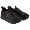 FILIPPO DP7284 PÓŁBUTY DAMSKIE SNEAKERSY NA PLATFORMIE SKÓRZANEkwiaty