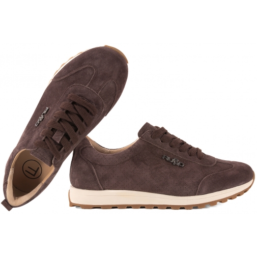 FILIPPO DP7557 PÓŁBUTY SKÓRZANE DAMSKIE SPORTOWE SNEAKERSY brązowe