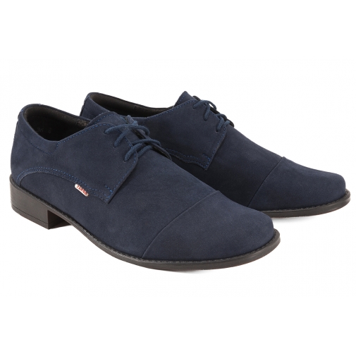 ZARRO 2073 PÓŁBUTY CHŁOPIĘCE WIZYTOWE KOMUNIJNE OKOLICZNOŚCIOWE SKÓRA granat