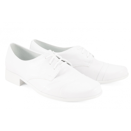 KMK 83 PÓŁBUTY CHŁOPIĘCE WIZYTOWE KOMUNIJNE OKOLICZNOŚCIOWE białe