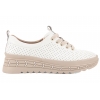 FILIPPO DP67803 PÓŁBUTY DAMSKIE SNEAKERSY NA PLATFORMIE SKÓRZANE białe