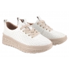 FILIPPO DP67803 PÓŁBUTY DAMSKIE SNEAKERSY NA PLATFORMIE SKÓRZANE białe