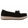 FILIPPO DP6457 PÓŁBUTY DAMSKIE MOKASYNY SKÓRZANE ZAMSZOWE czarne
