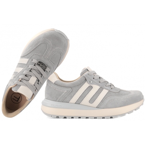 FILIPPO DP7538 PÓŁBUTY SPORTOWE ZAMSZOWE SNEAKERSY NA PLATFORMIE SKÓRA