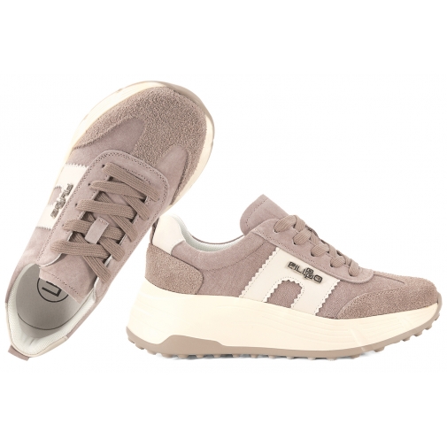 FILIPPO DP7546 PÓŁBUTY SPORTOWE ZAMSZOWE SNEAKERSY NA PLATFORMIE SKÓRA