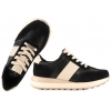 FILIPPO DP7509 SKÓRZANE PÓŁBUTY SPORTOWE DAMSKIE SNEAKERSY czarne