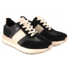 FILIPPO DP7509 SKÓRZANE PÓŁBUTY SPORTOWE DAMSKIE SNEAKERSY czarne