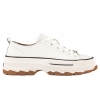 FILIPPO DP7501 PÓŁTRAMPKI TENISÓWKI SKÓRZANE TRAMPKI NA PLATFORMIE białe