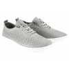 LORETTA VITALE I-02 PÓŁBUTY DAMSKIE TENISÓWKI SKÓRZANE AŻUROWE PU szare