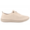 LORETTA VITALE I-02 PÓŁBUTY DAMSKIE TENISÓWKI SKÓRZANE AŻUROWE PU beżowe
