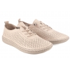 LORETTA VITALE I-02 PÓŁBUTY DAMSKIE TENISÓWKI SKÓRZANE AŻUROWE PU beżowe