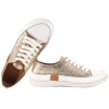 LORETTA VITALE 8260 PÓŁBUTY DAMSKIE TRAMPKI ZE SKÓRY SNEAKERSY złote