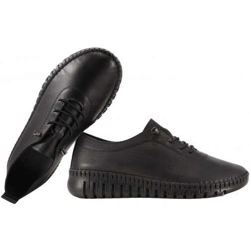 LORETTA VITALE E4000 AŻUROWE PÓŁBUTY DAMSKIE SKÓRZANE NA PLATFORMIE