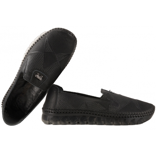 T.SOKOLSKI ARA STK-14 MOKASYNY DAMSKIE PÓŁBUTY SKÓRZANE WSUWKI czarne