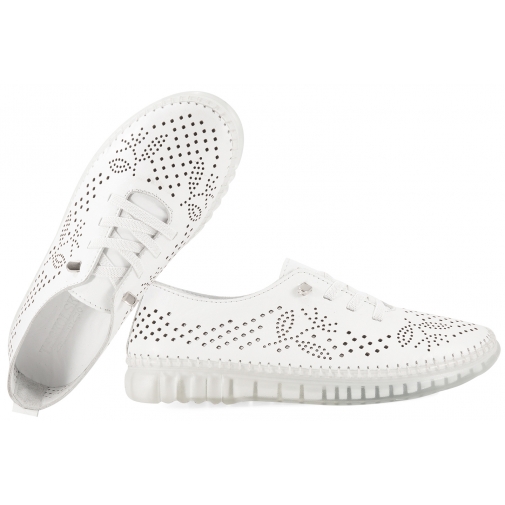 T.SOKOLSKI OG302 AŻUROWE PÓŁBUTY SKÓRZANE DAMSKIE białe