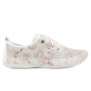 T.SOKOLSKI BOT 2101FL AŻUROWE PÓŁBUTY SKÓRZANE DAMSKIE białe kwiaty