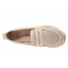 FILIPPO DP7544 AŻUROWE MOKASYNY PÓŁBUTY NA KOTURNIE SKÓRZANE beżowe